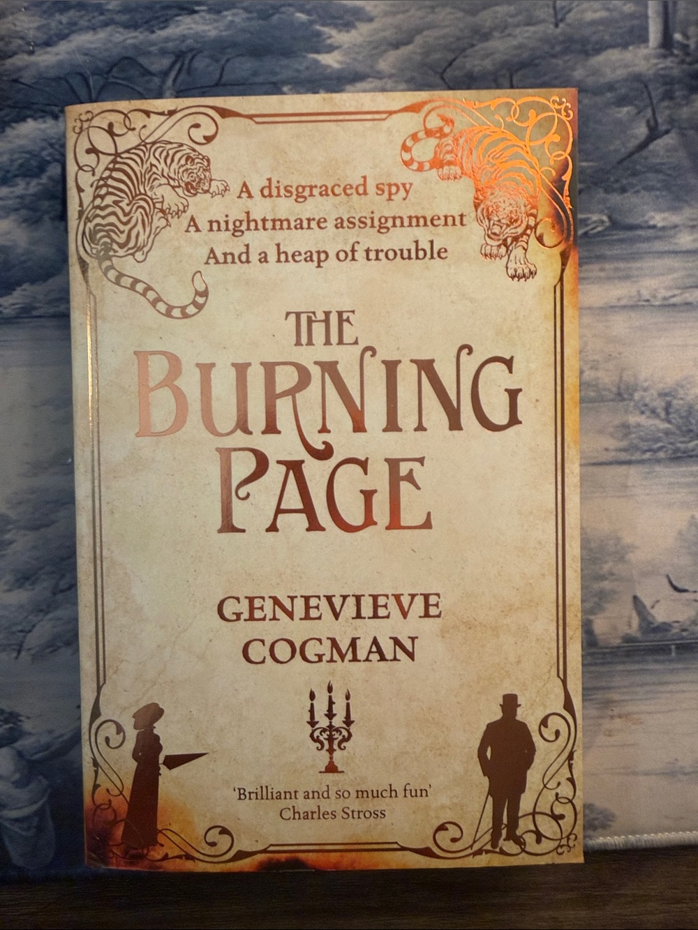 The Burning Page - Cream and Copper Decorative Back Cover